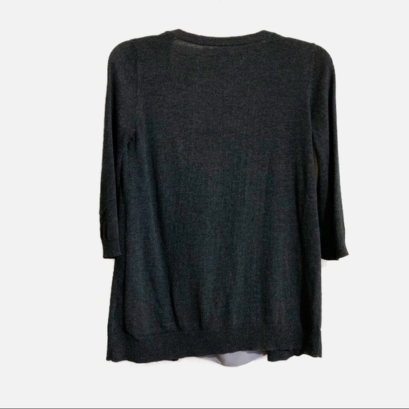 Simply Vera, Vera Wang Soft Knit Gray Tie Front Sweater/Blouse. Size XS - Picture 2 of 13